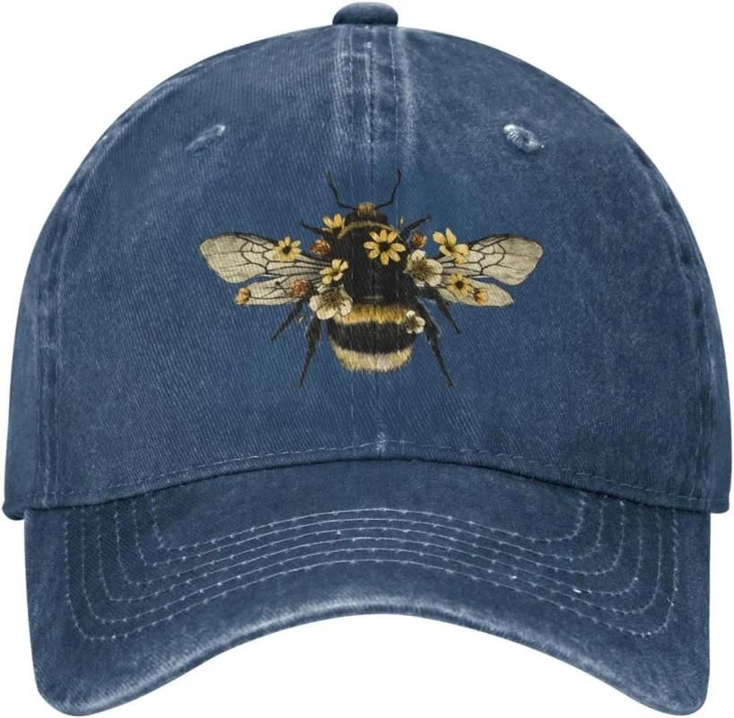 Navy Bee Fluffy Bee