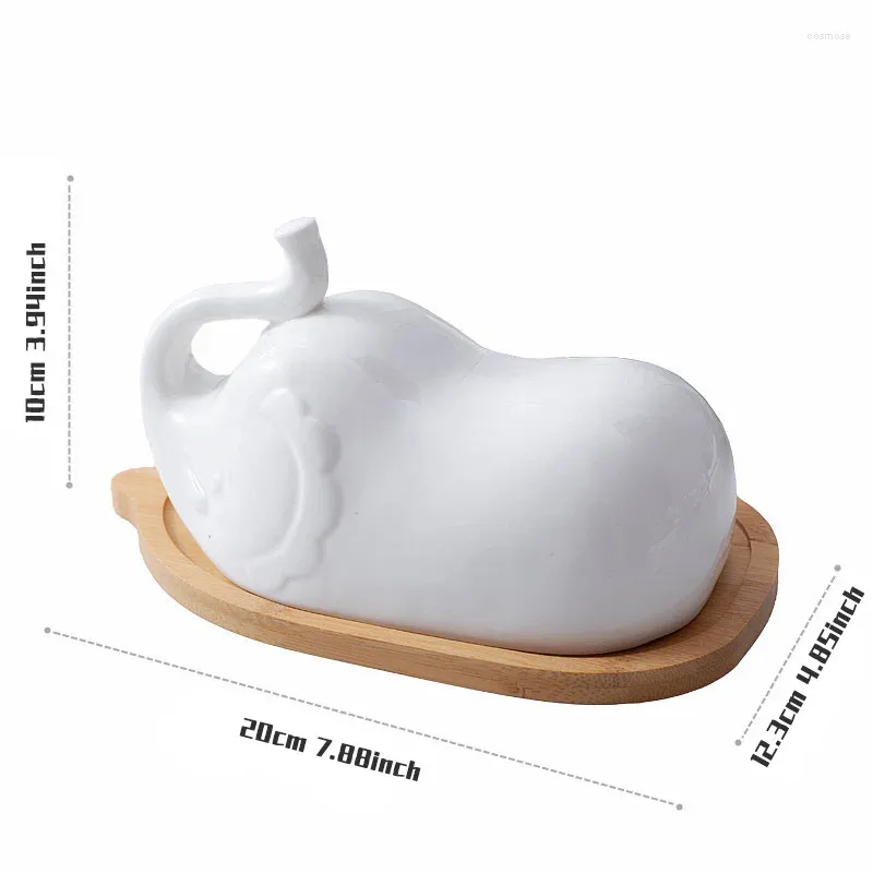 Elephant butter dish