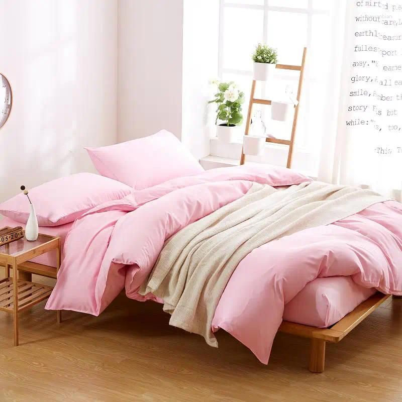 Pure pink bed set