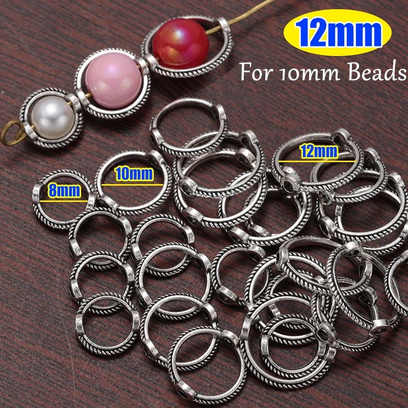 SLIVER- 12MM-10PCS