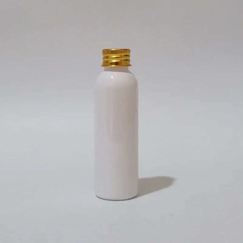 60 ml de ouro de garrafa branca de plástico