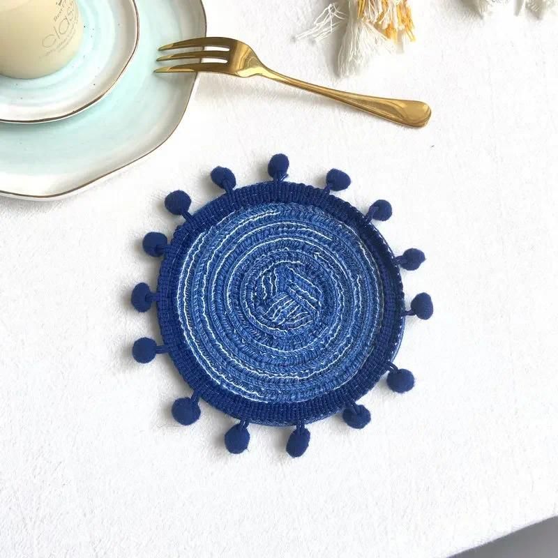 Ronde 13 cm blauw.