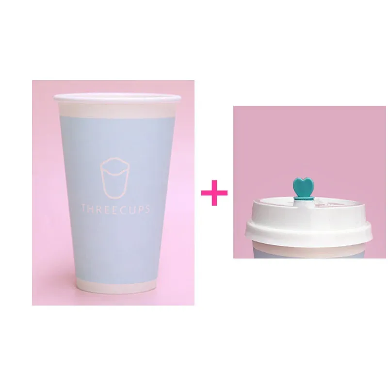 cup and white lid2 500ml 16OZ 50pcs