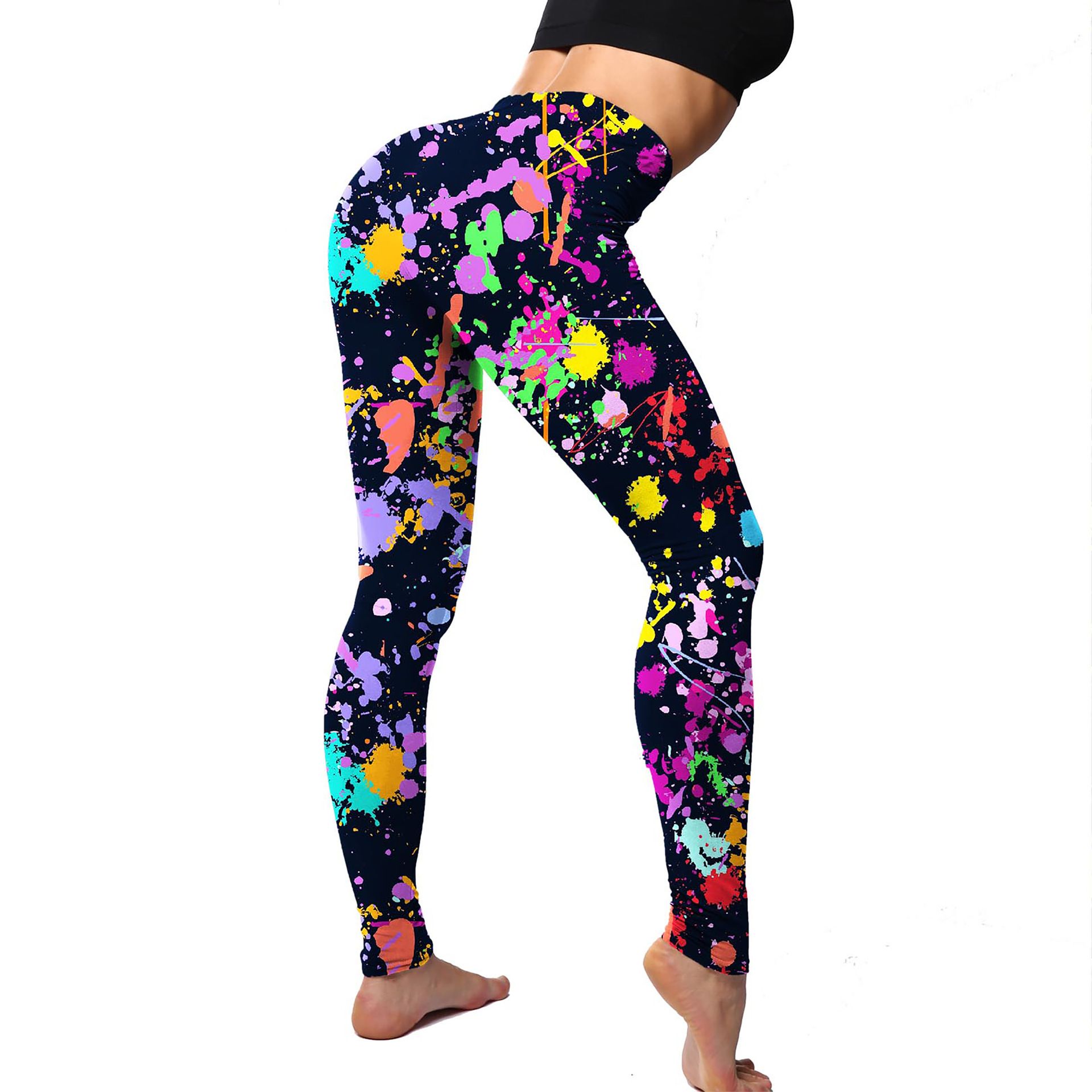 2 Pack Floral Print Leggings, Stretchy Patterned Pants | DHgate