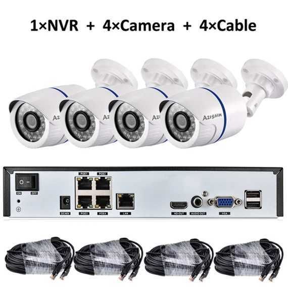 NVR 4Camera 4cable-us plug-non