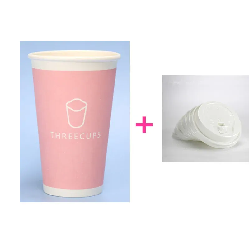 cup and white lid3 500ml 16OZ 50pcs