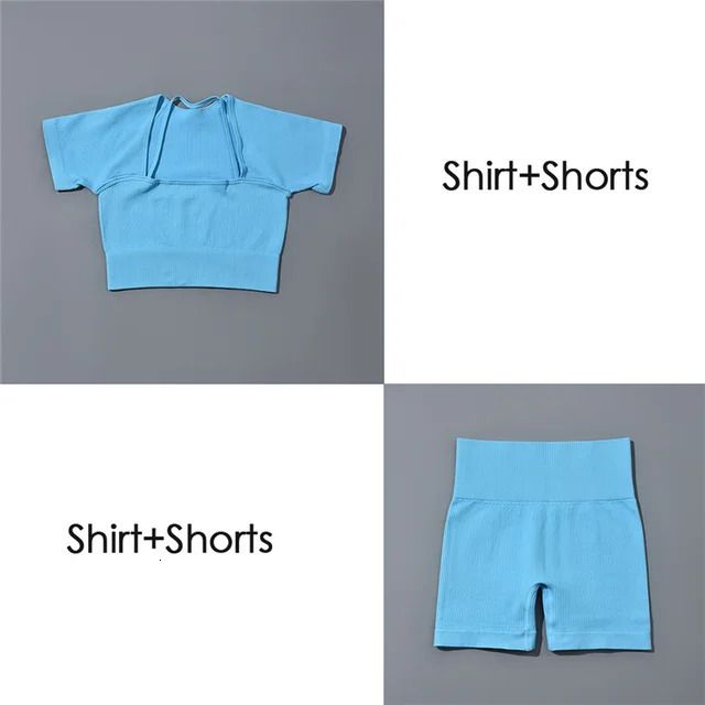 Blue Shorts Set