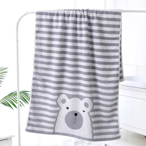 Grey bath towel