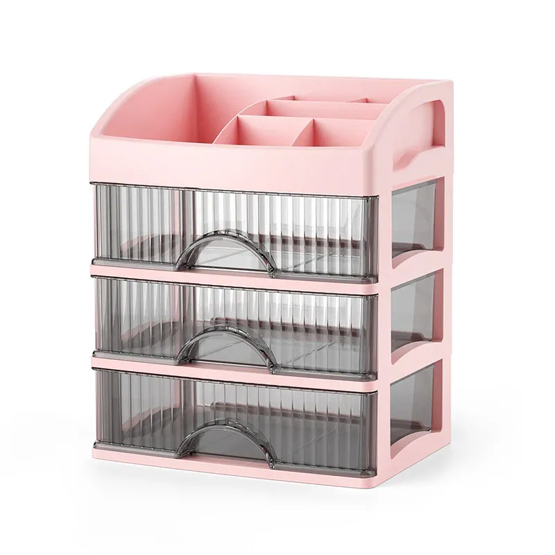 3 drawers pink