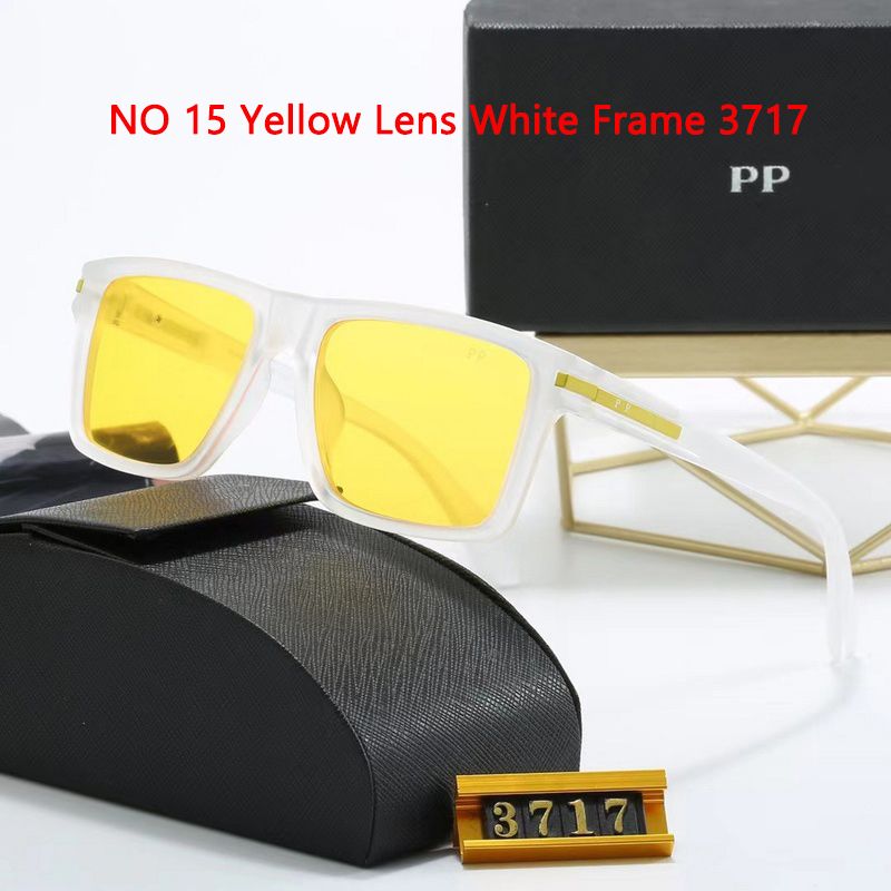 NO 15 Yellow Lens White Frame 3717