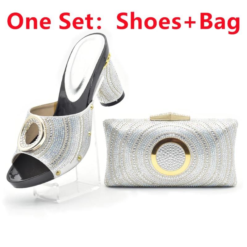 Silver Shoe and Bag