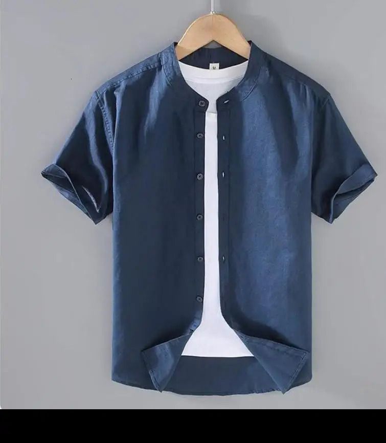 Navy Tunic Shirt Men