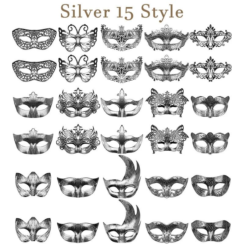 Argent 15 styles-150 pièces