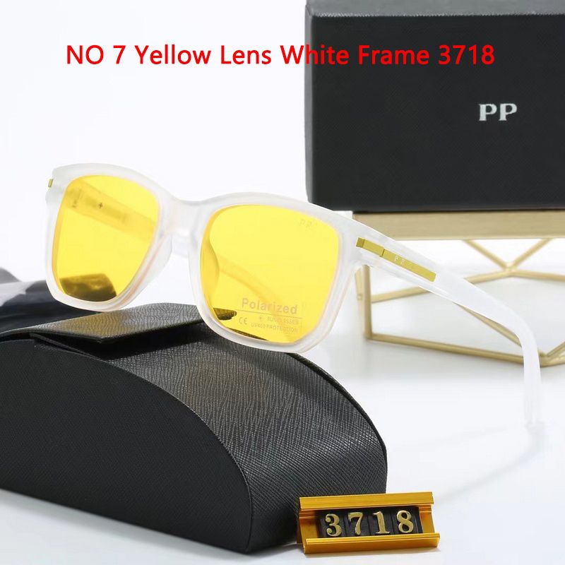 NO 7 Yellow Lens White Frame 3718
