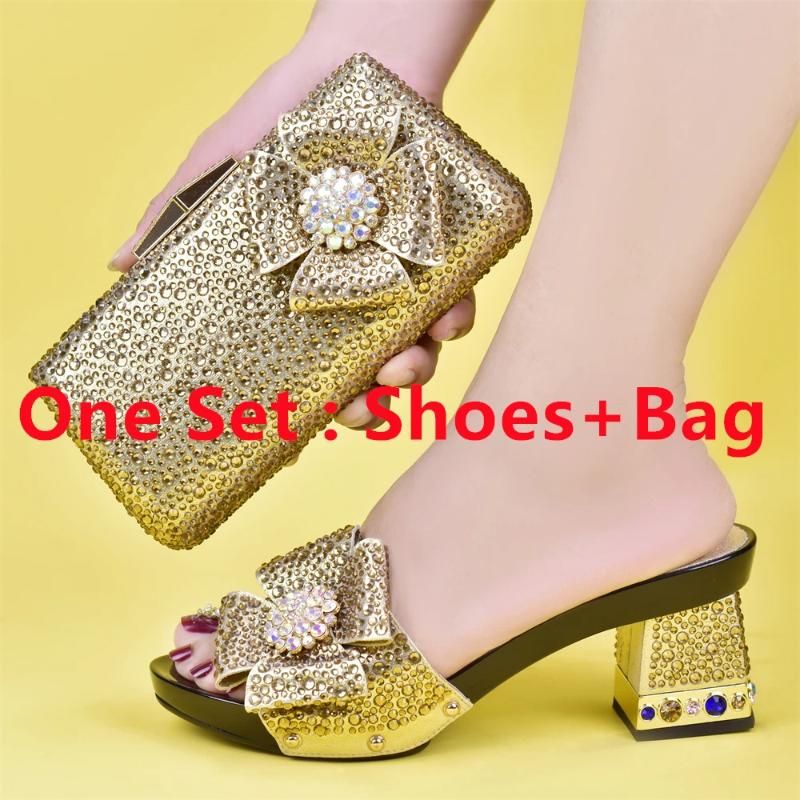 Gold Shoes and Bag