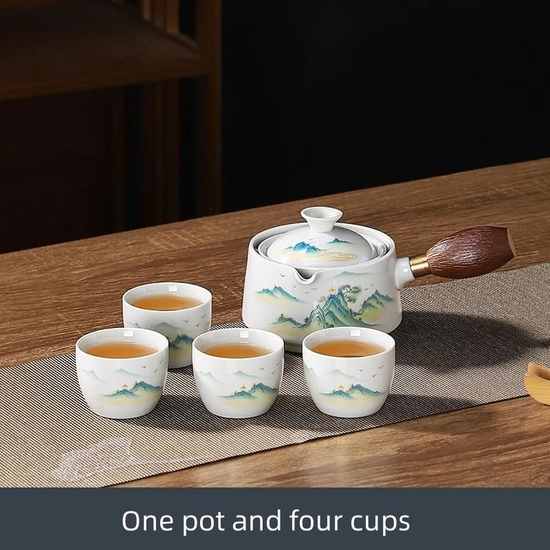 1 pot and 4 cups B