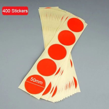 Color:Red stickers 50mm