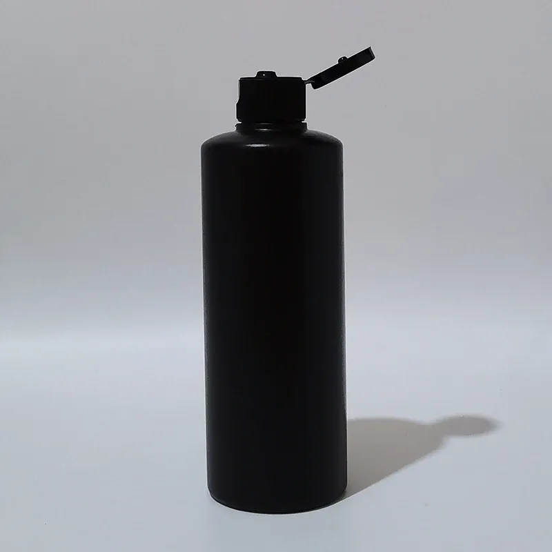 300 ml blacke fles plastic zwarte flip