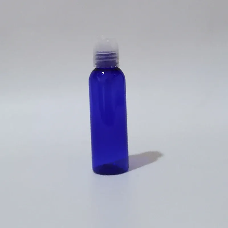 60 ml de bouteille bleue en plastique transparent