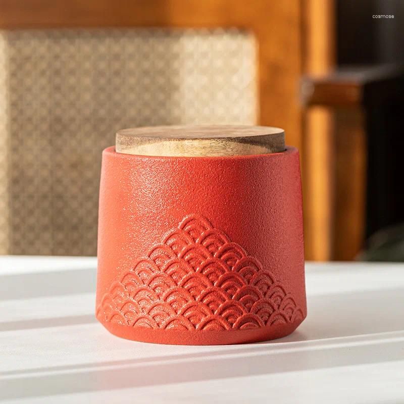 Red Tea Canister