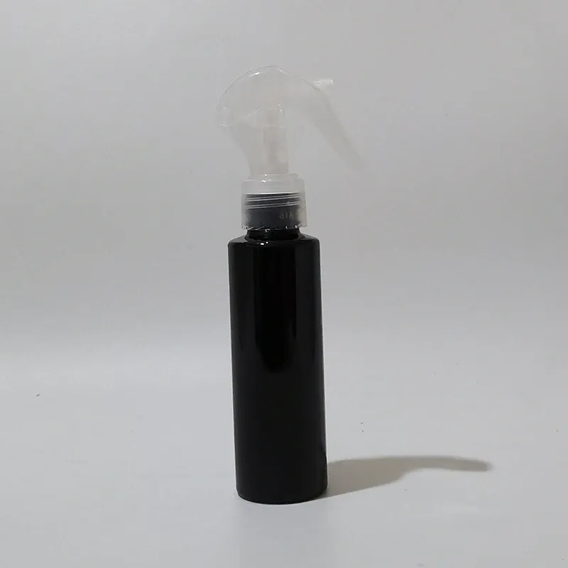 100 ml plast svart flaska klar