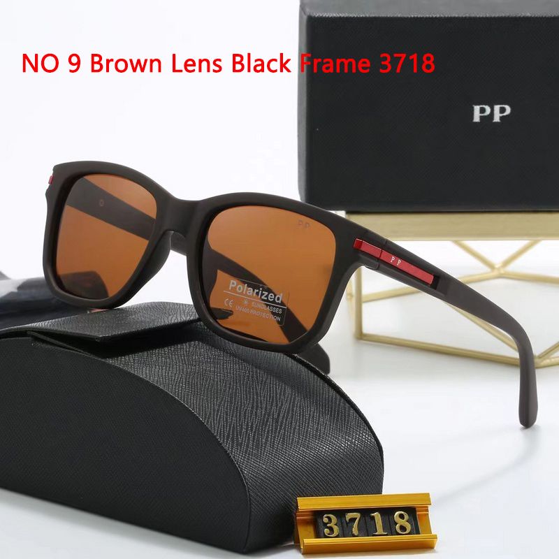 NO 9 Brown Lens Black Frame 3718