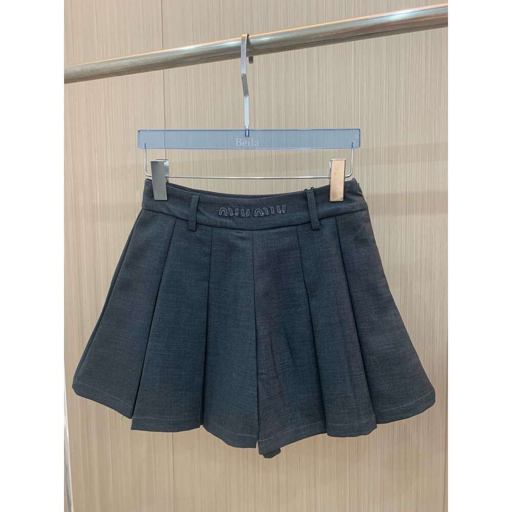 Grey Pleated Skirt