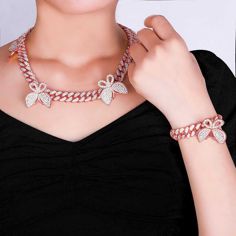 Ketting+armband-rose goud