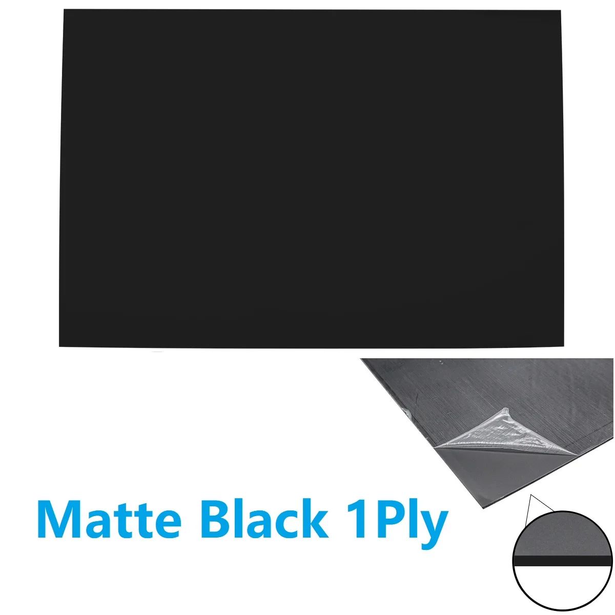 Kleur: mat zwart 1ply