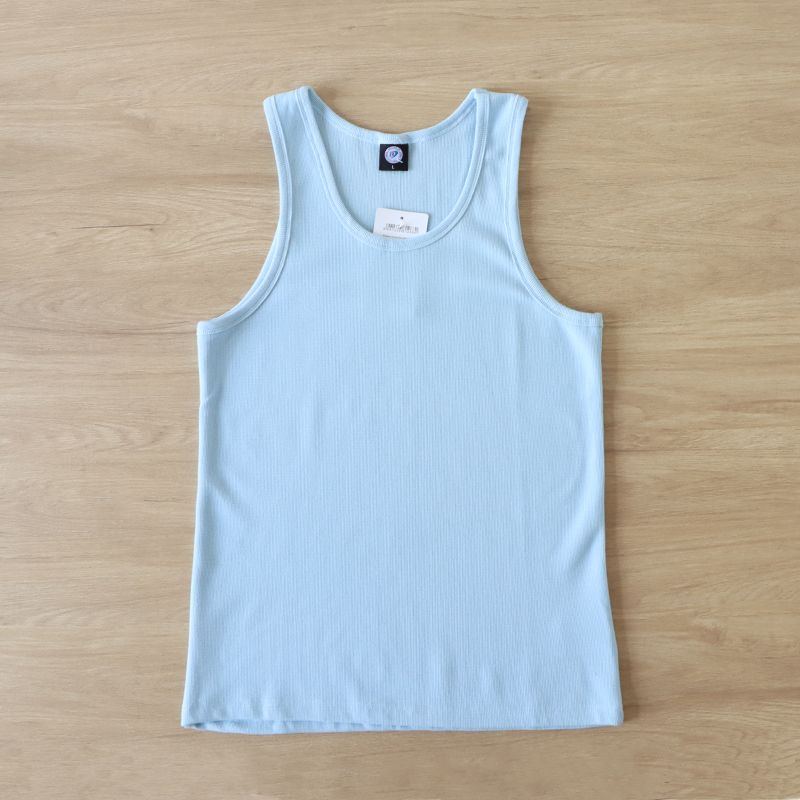 Waffles vest light blue