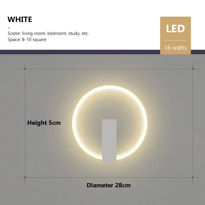 Warm White Silvery-D28cm