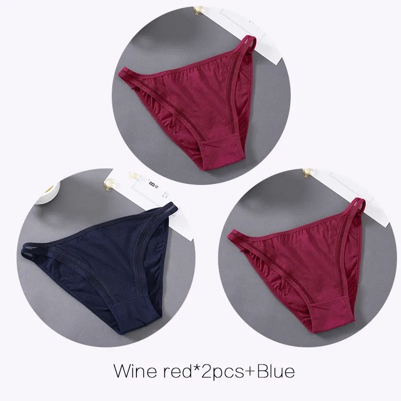 Wine red 2Pcs Blue