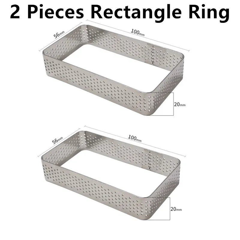 2PCS Rectangle Ring