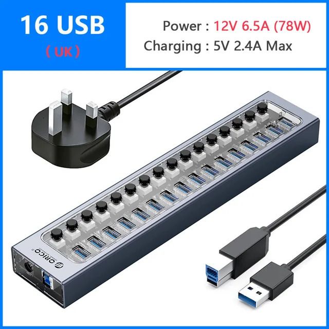 16 USB- und UK -Stecker