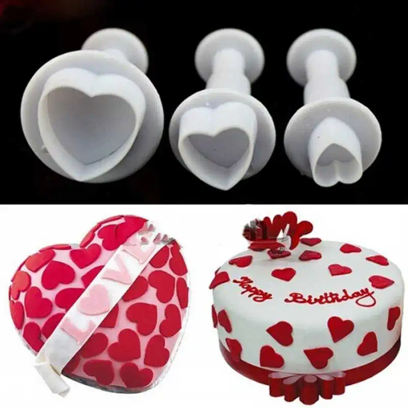 3Pcs Heart Mold