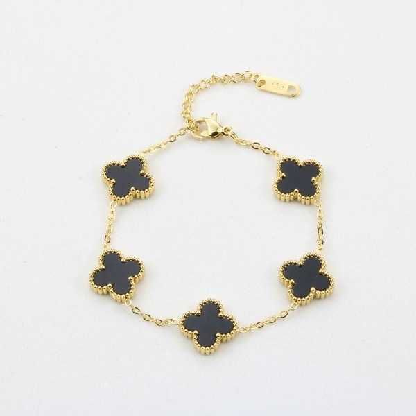 Pulseira preta dupla face-18k