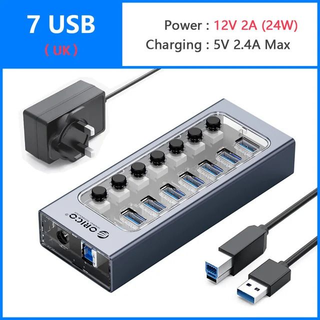 7 USB- und UK -Stecker