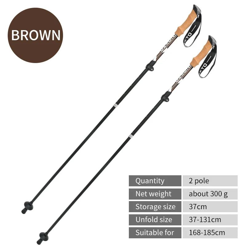 Color :2brown trekking pole