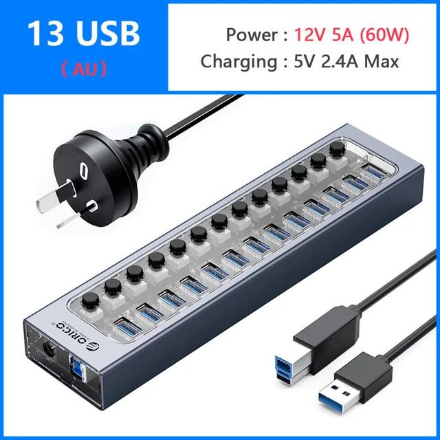 13 USB- und Au -Stecker