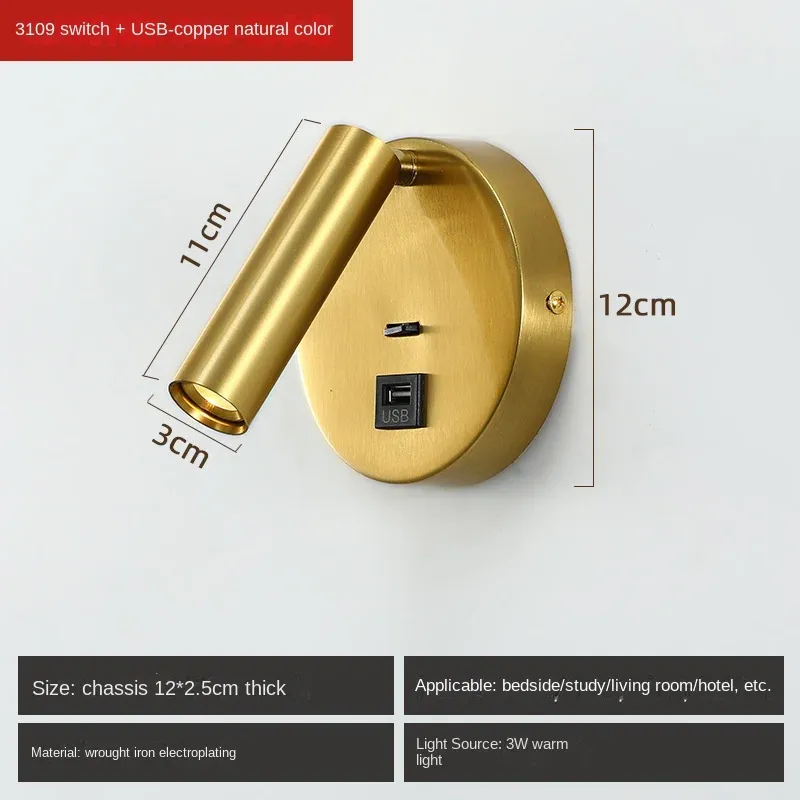 Warmweiß (2700-3500K) Gold-Switch-USB