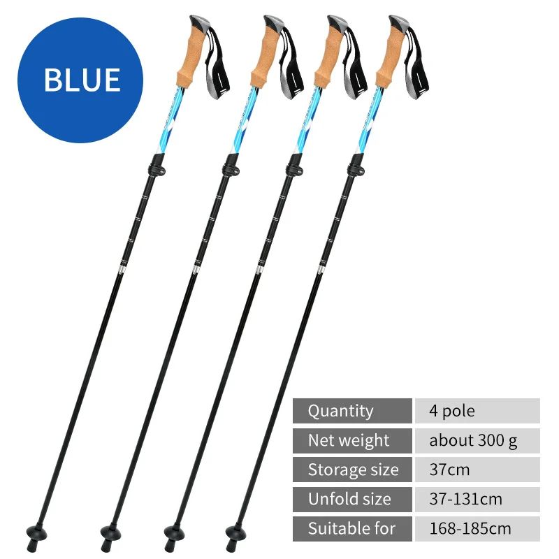 Color :4blue trekking poleSize:default