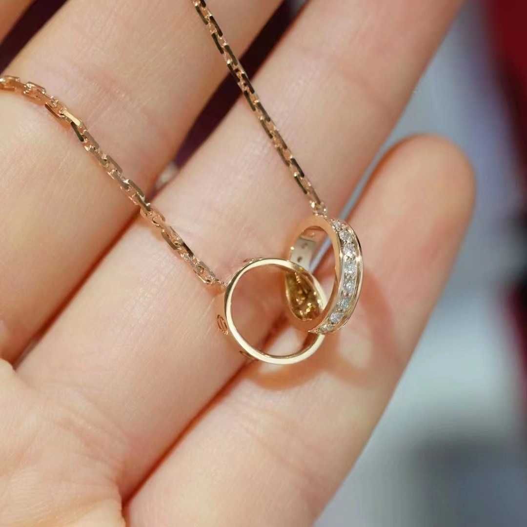 Love Diamond Naszyjnik - Rose Gold -V Gold