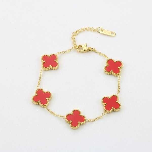 Pulseira Vermelha Dupla Face-18k