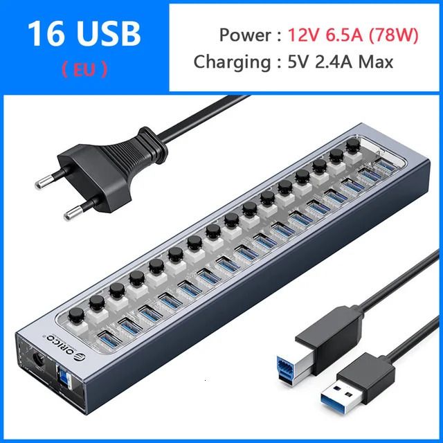 16 USB- und EU -Stecker