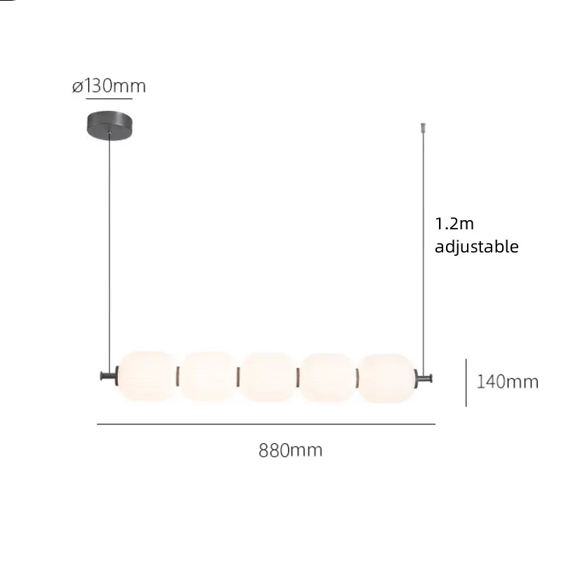 Luz neutra 5 cabeças (88 cm)