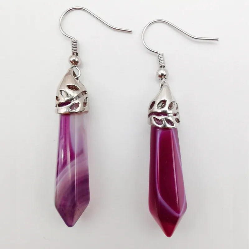 Agate de veines violettes