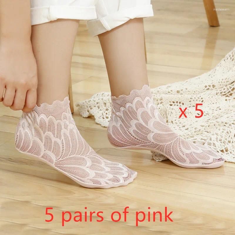 5 pairs of pink