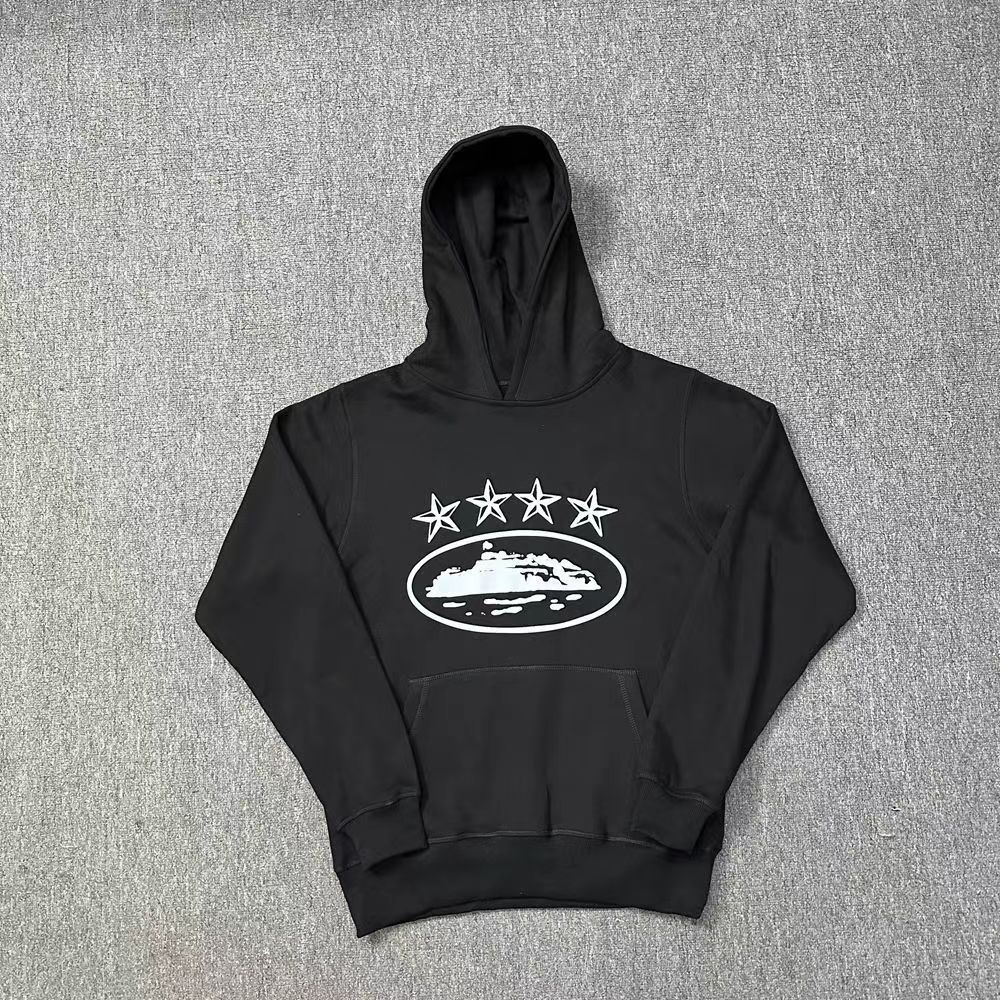 4 star hoodie black