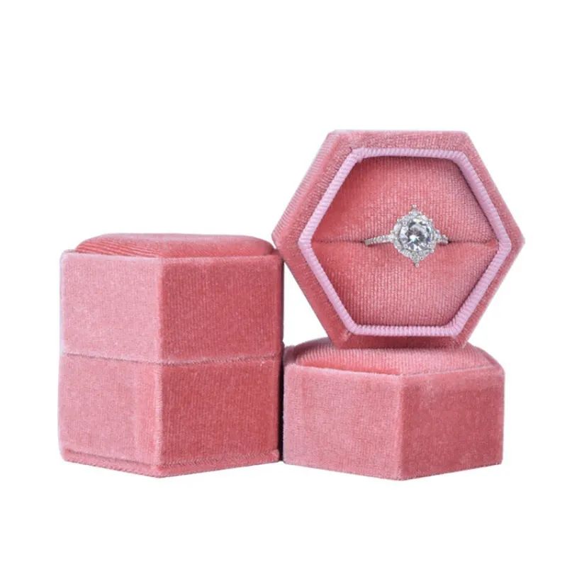 scatola ad anello singolo rosa