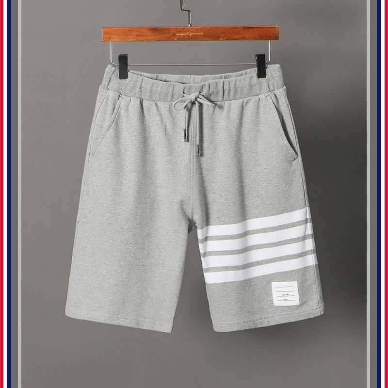Grey Color Woven Striped Shorts